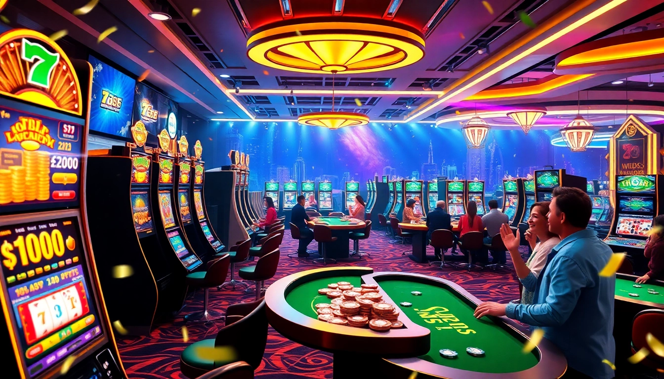 Experience the thrill of winning at 789f com with a vibrant online casino scene filled with slot machines and card games.